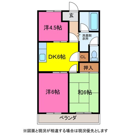 オレンジハイツの物件間取画像